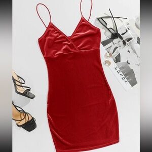 3/$20 NWOT Red velvet mini dress medium